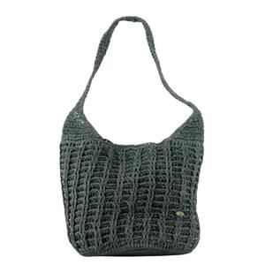 Cappelli Straworld Hand Crochet Toyo Green Hobo Handbag Boho Hippie Festival
